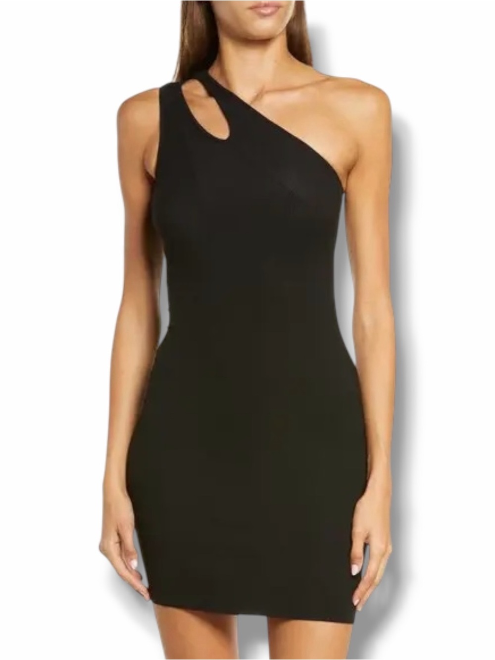 SKIMS Cutout Collection One-Shoulder Ribbed Dress